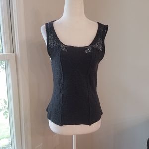 Free People embossed beaded detail tank